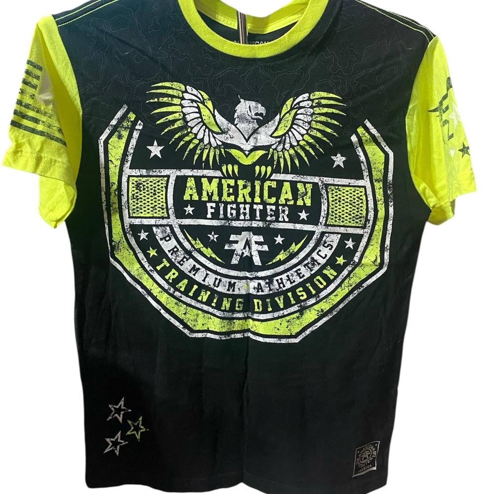American Fighter Black and Bright Yellow Tee